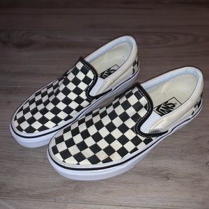 Checkered Vans Slip On